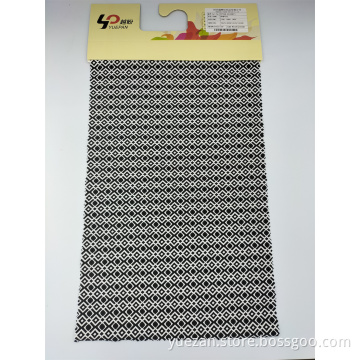 Grosgrain Cloth Faille Breathable Black White Printed Fabric